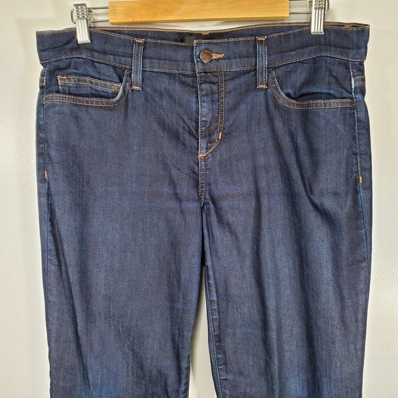 Joe's Jeans Dark Wash Cropped Skinny Jeans Blue Denim Size 30 - Picture 2 of 12